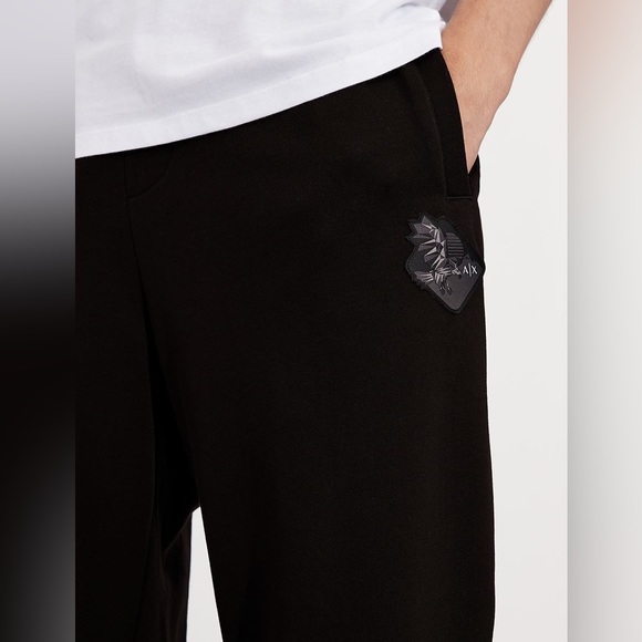 ARMANI EXCHANGE EAGLE PATCH JOGGER SWEATPANTS - Picture 10 of 13